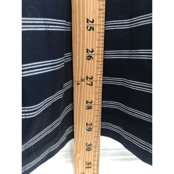 Nike Tiger Woods Polo Shirt Mens Large Navy Striped Short Sleeve Dri Fit Golf - Picture 7 of 8